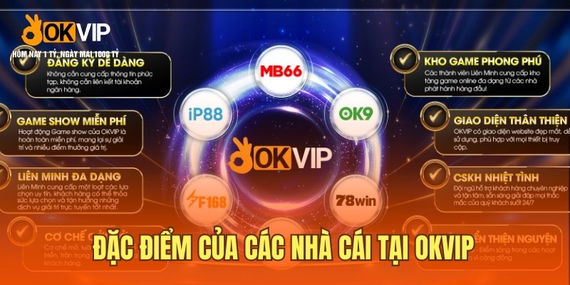 Đặc điểm của các nhà cái tại OKVIP